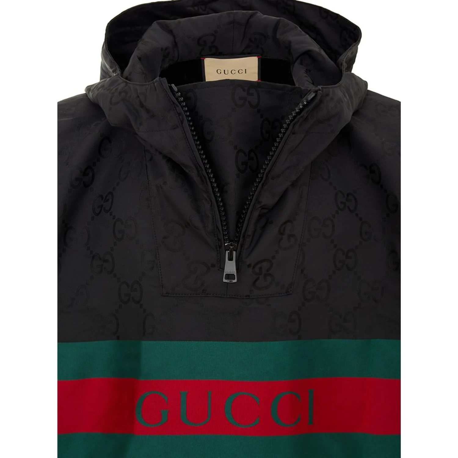 Black Polyester Trench Coat