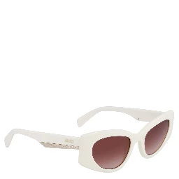 White Acetate Sunglasses