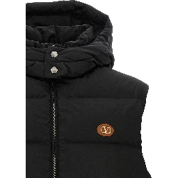 Black Polyamide Sleeveless Jacket