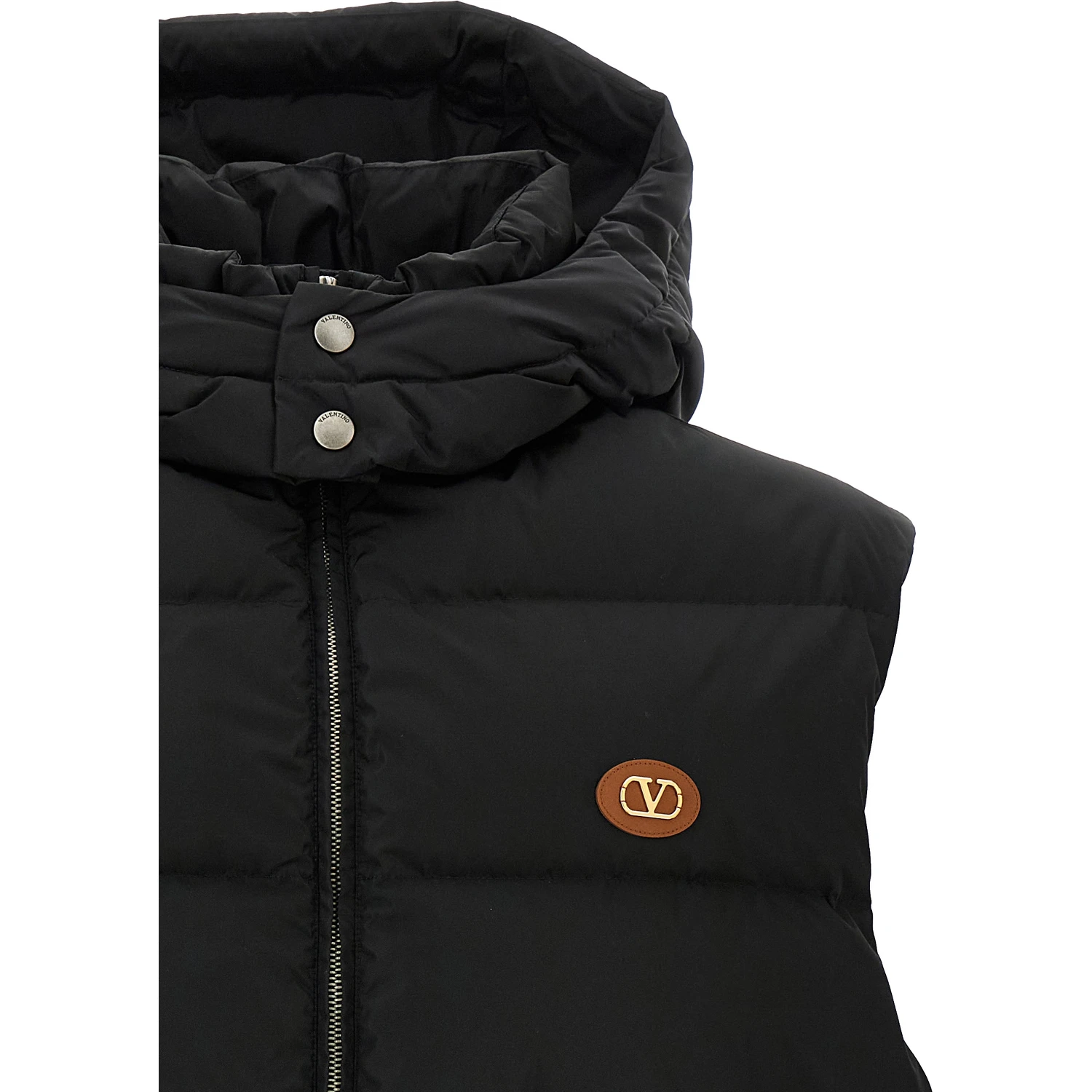 Black Polyamide Sleeveless Jacket