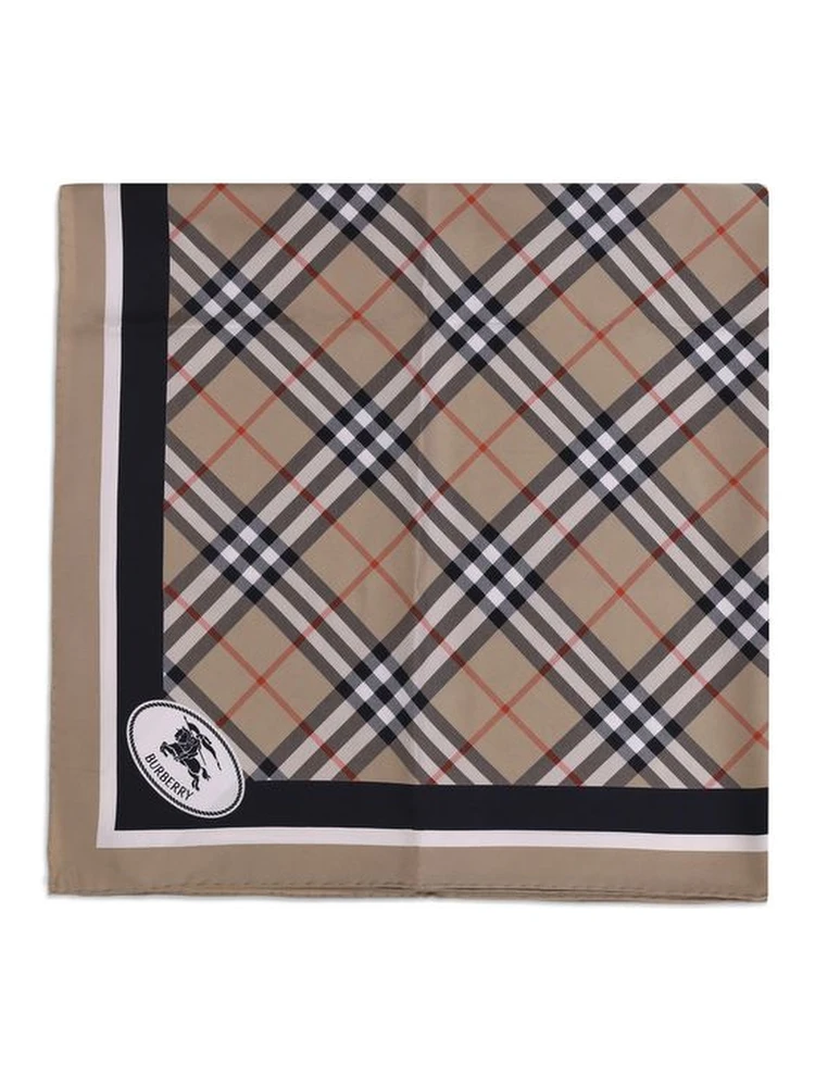 Beige Silk Scarf
