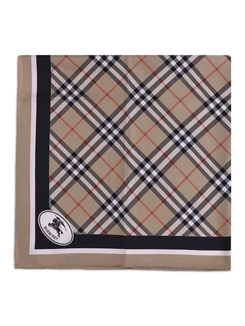 Beige Silk Scarf