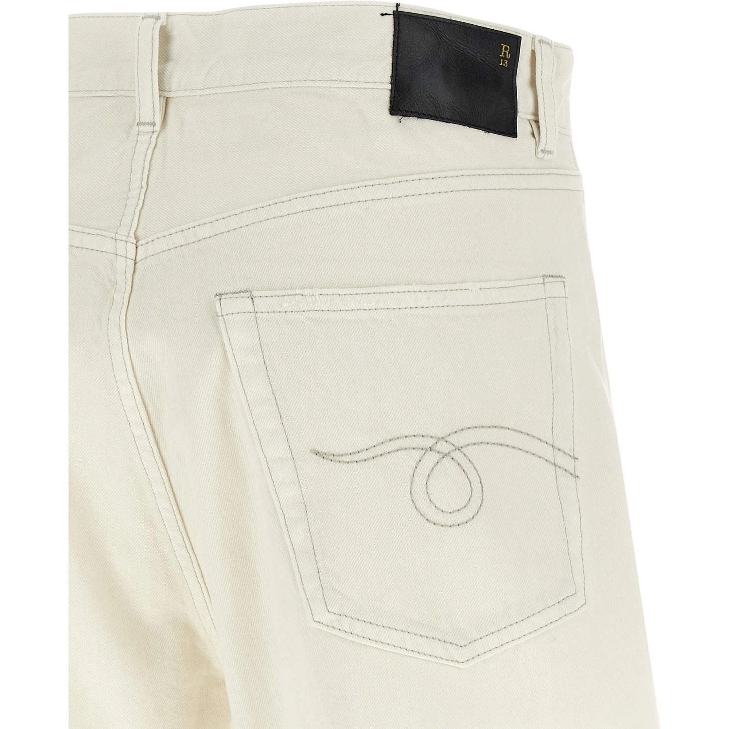 White Cotton Bermuda Shorts