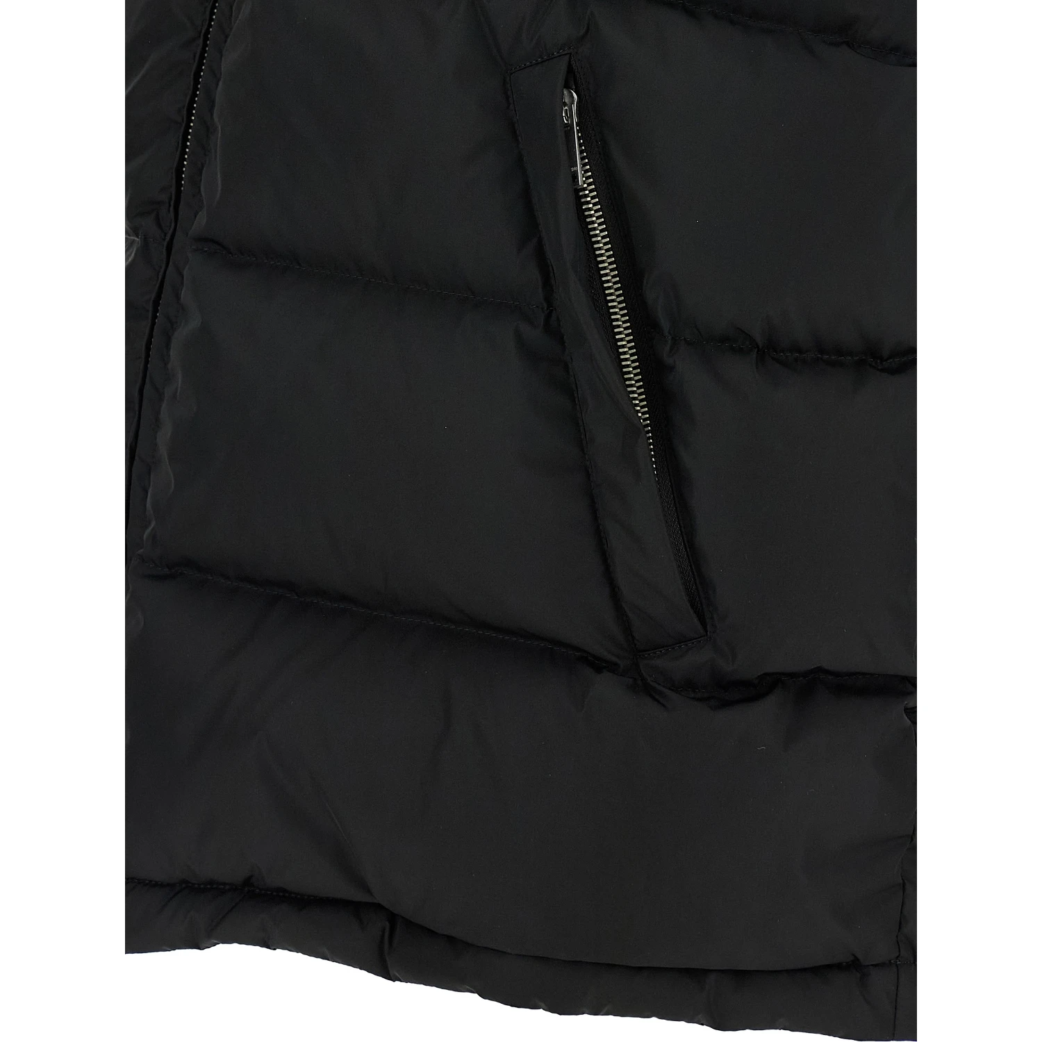Black Polyamide Sleeveless Jacket
