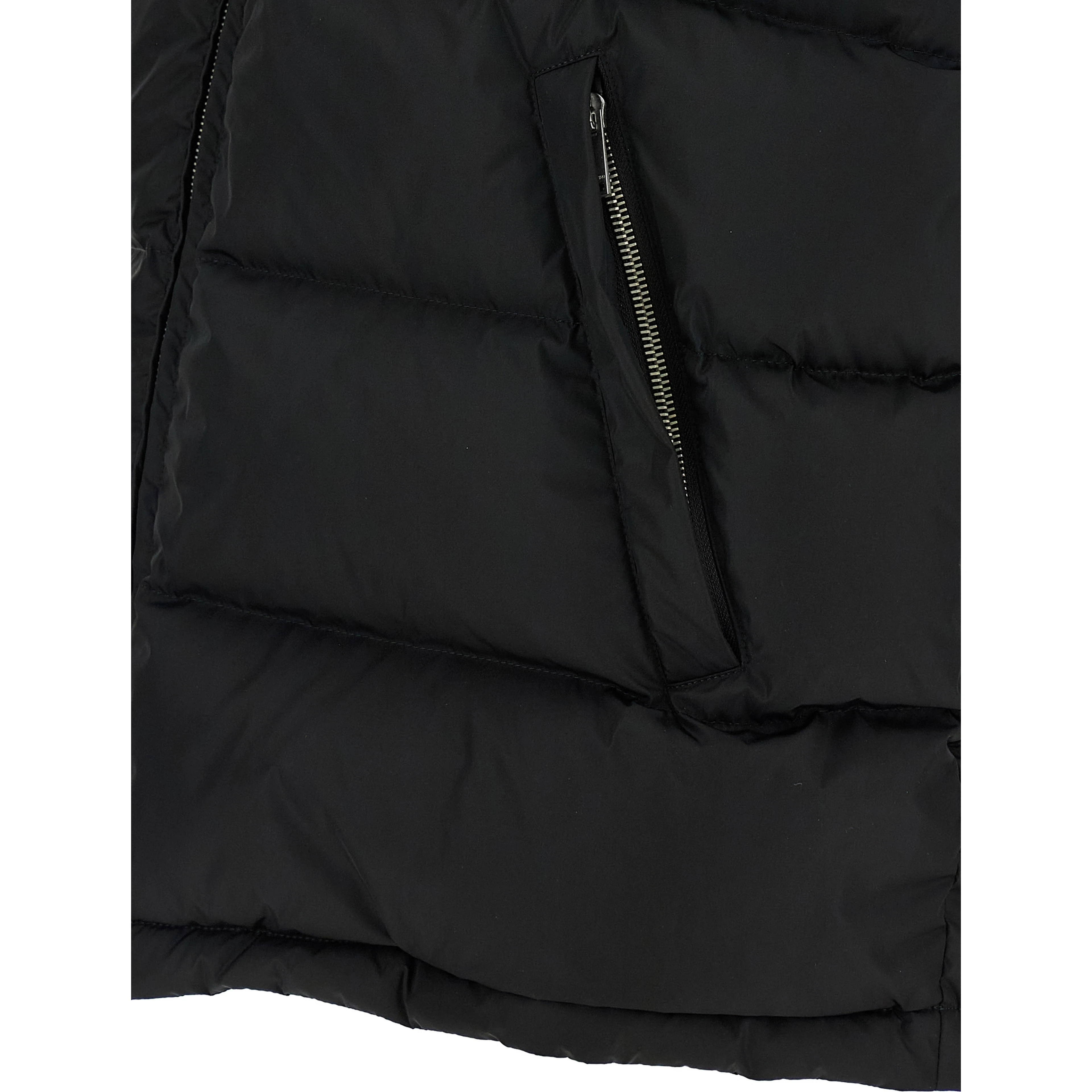 Black Polyamide Sleeveless Jacket