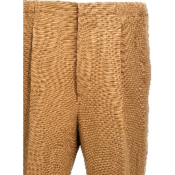 Beige Paper Casual Pants