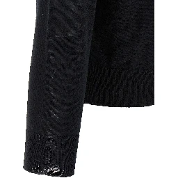 Black Virgin Wool Cardigan