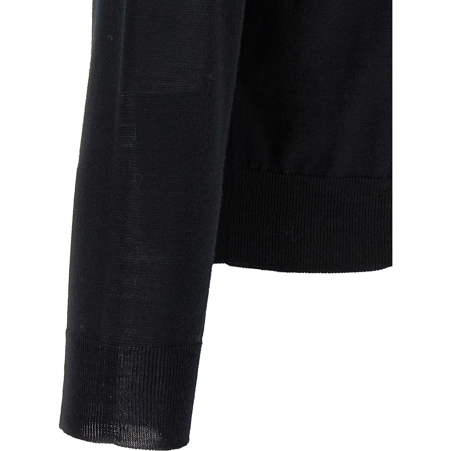 Black Virgin Wool Cardigan