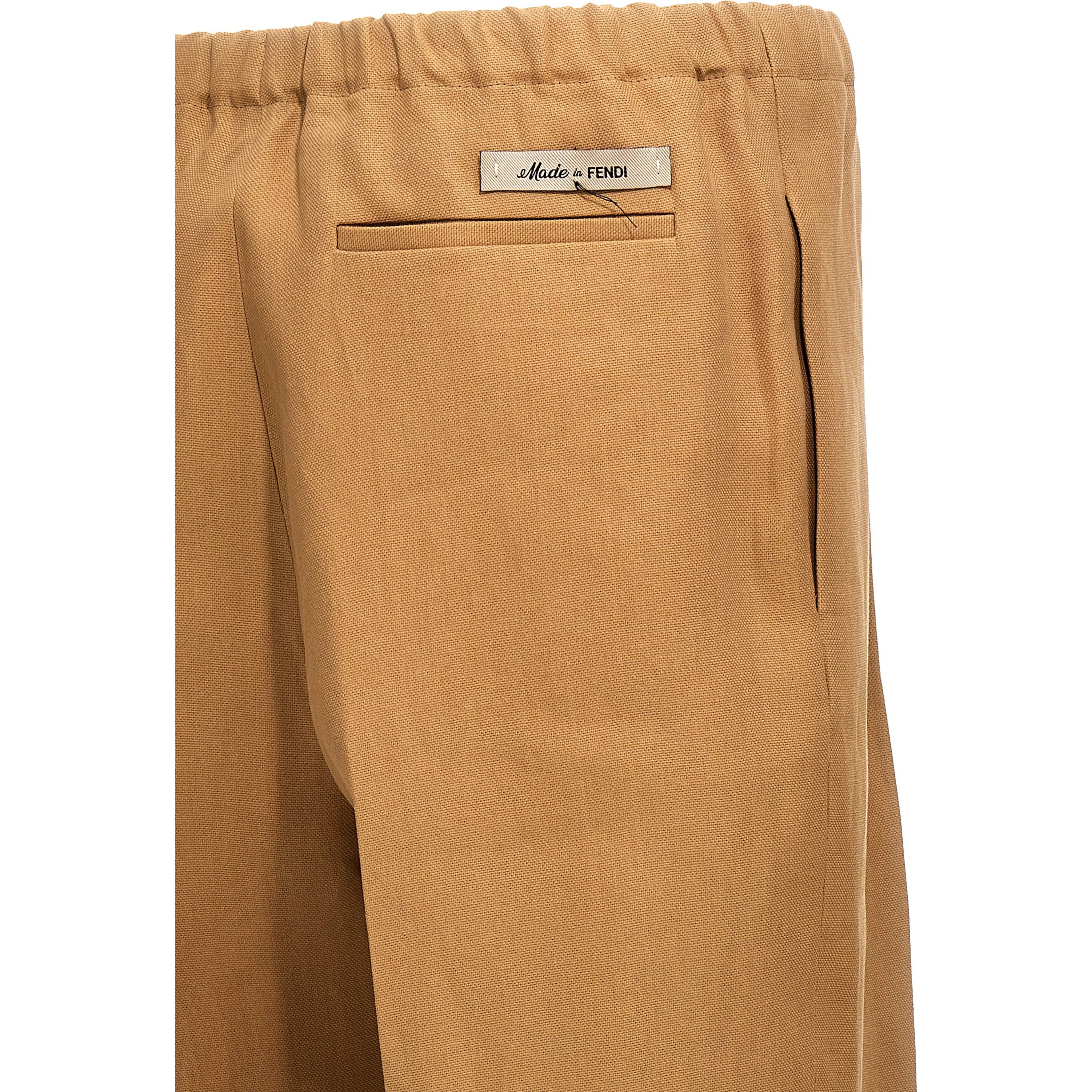 Beige Paper Casual Pants
