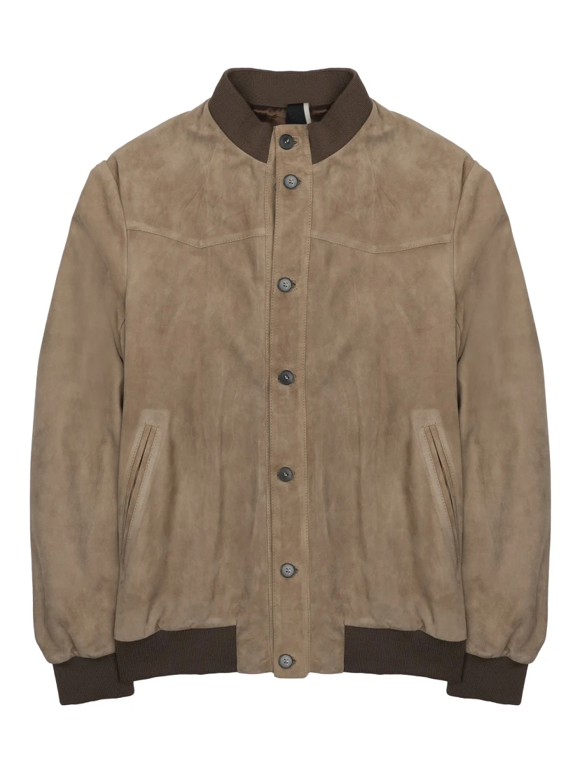 GIACCA BOMBER IN SUEDE