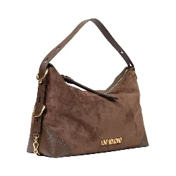 Brown Polyester Handbag