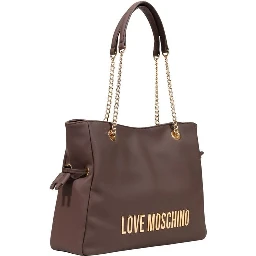 Brown Polyester Handbag