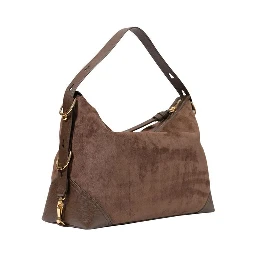Brown Polyester Handbag