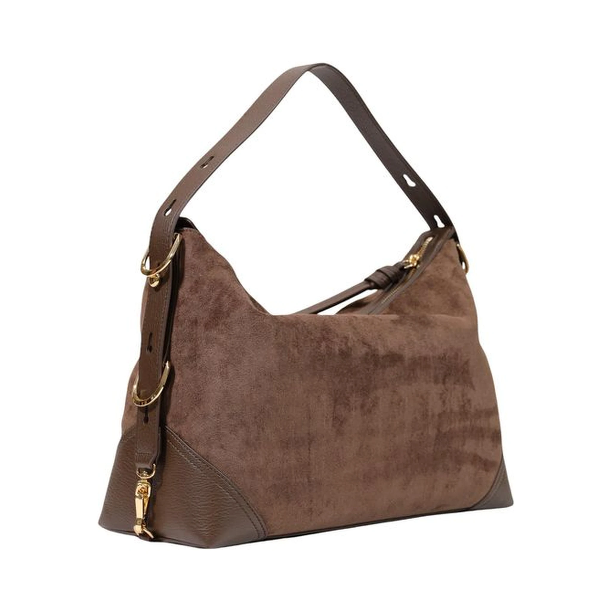 Brown Polyester Handbag