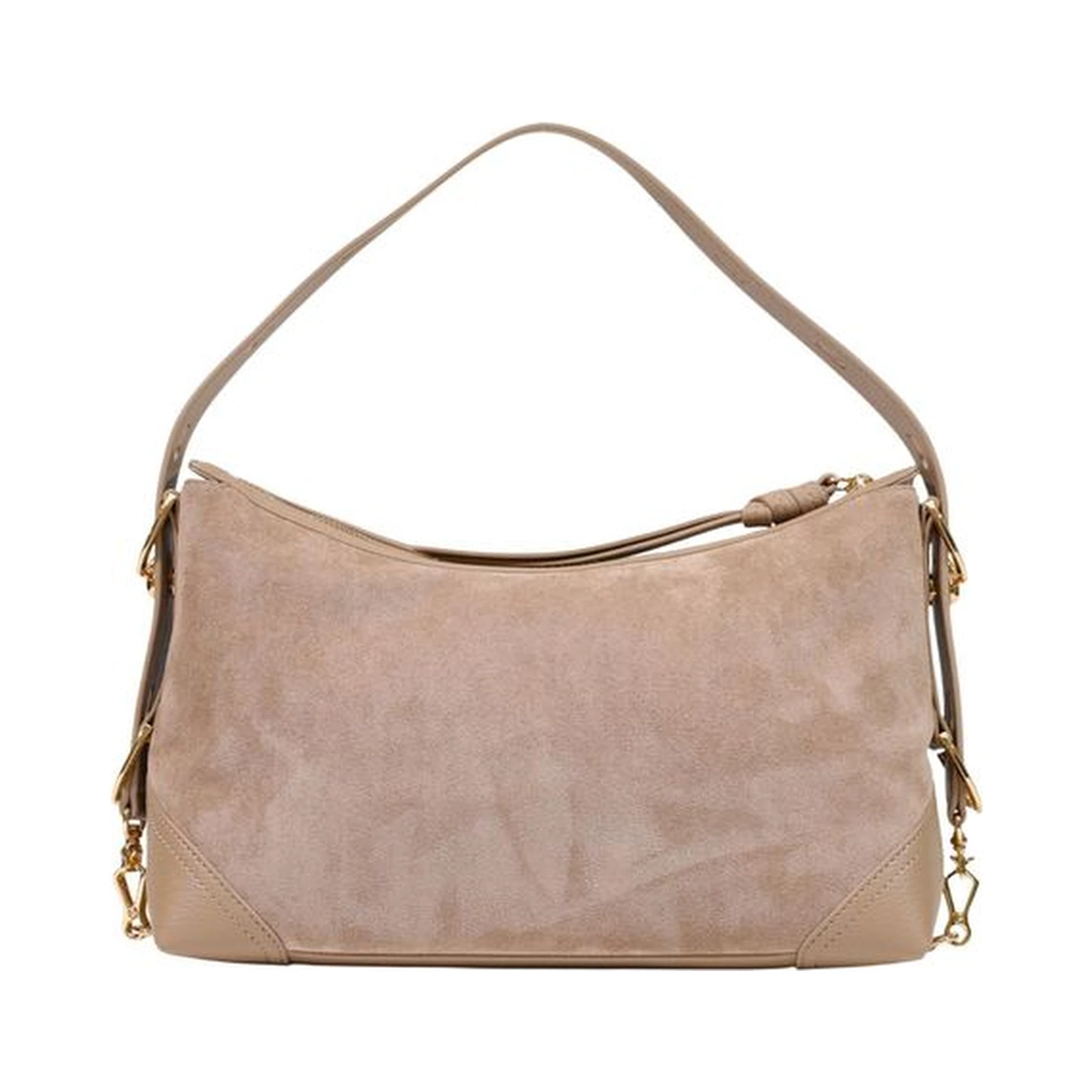 Beige Polyester Handbag