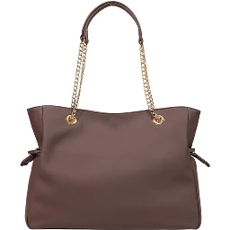 Brown Polyester Handbag