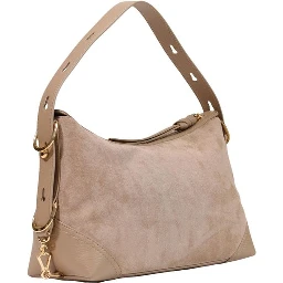 Beige Polyester Handbag