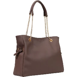 Brown Polyester Handbag