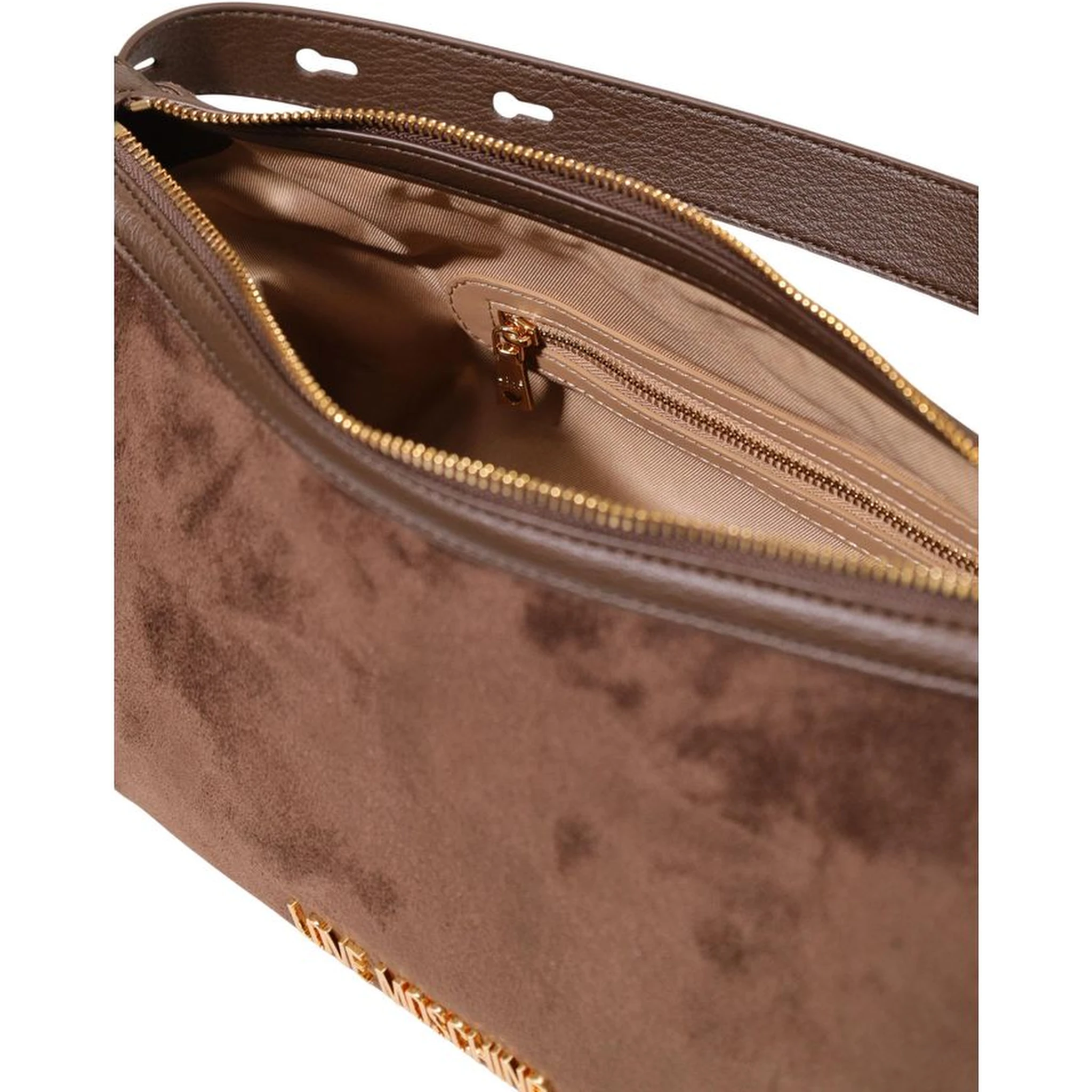 Brown Polyester Handbag