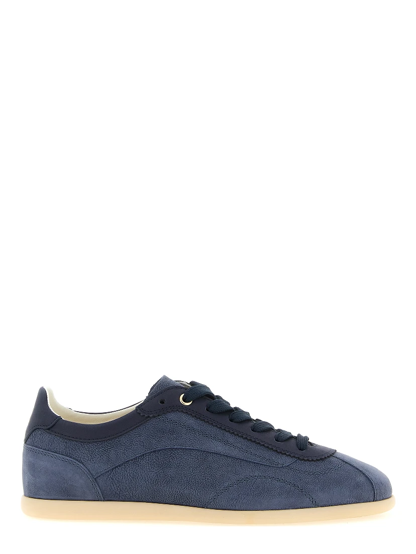 Blue Calfskin Low Top Sneakers