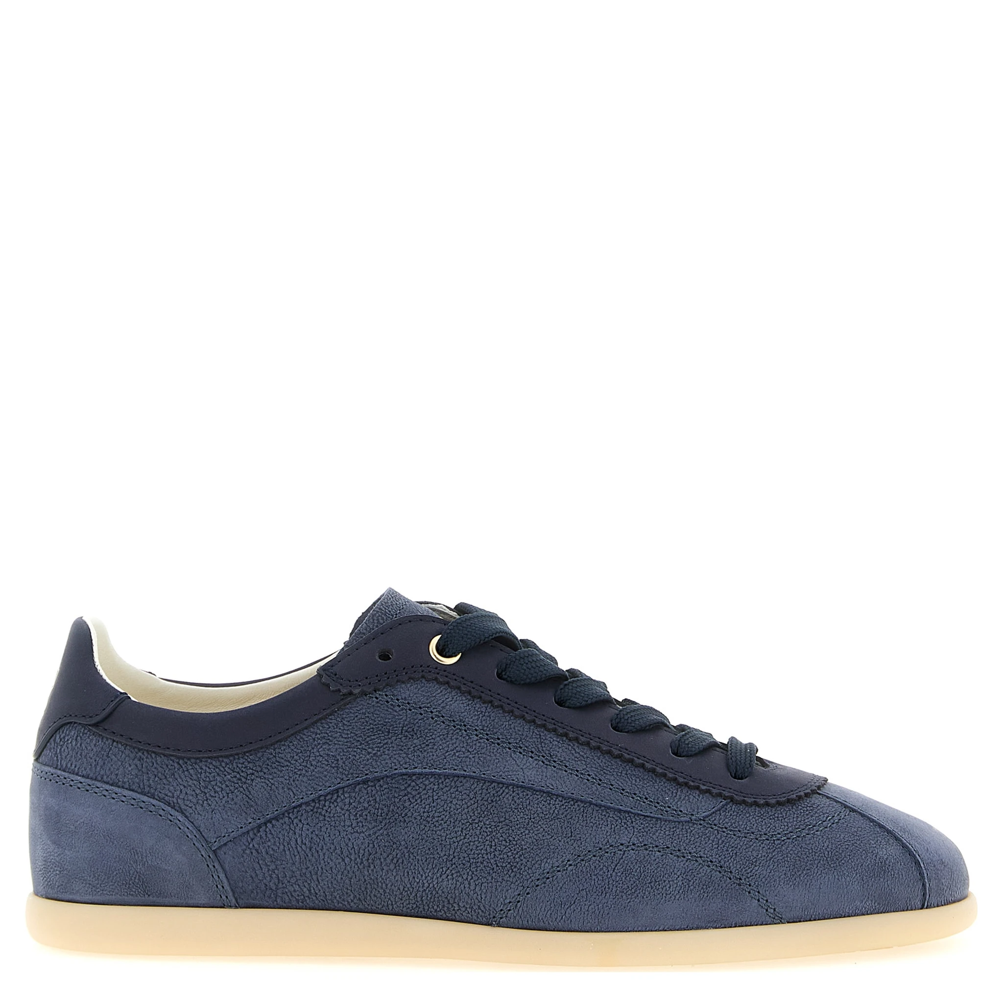Blue Calfskin Low Top Sneakers