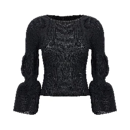 Black Polyester Sweatshirt