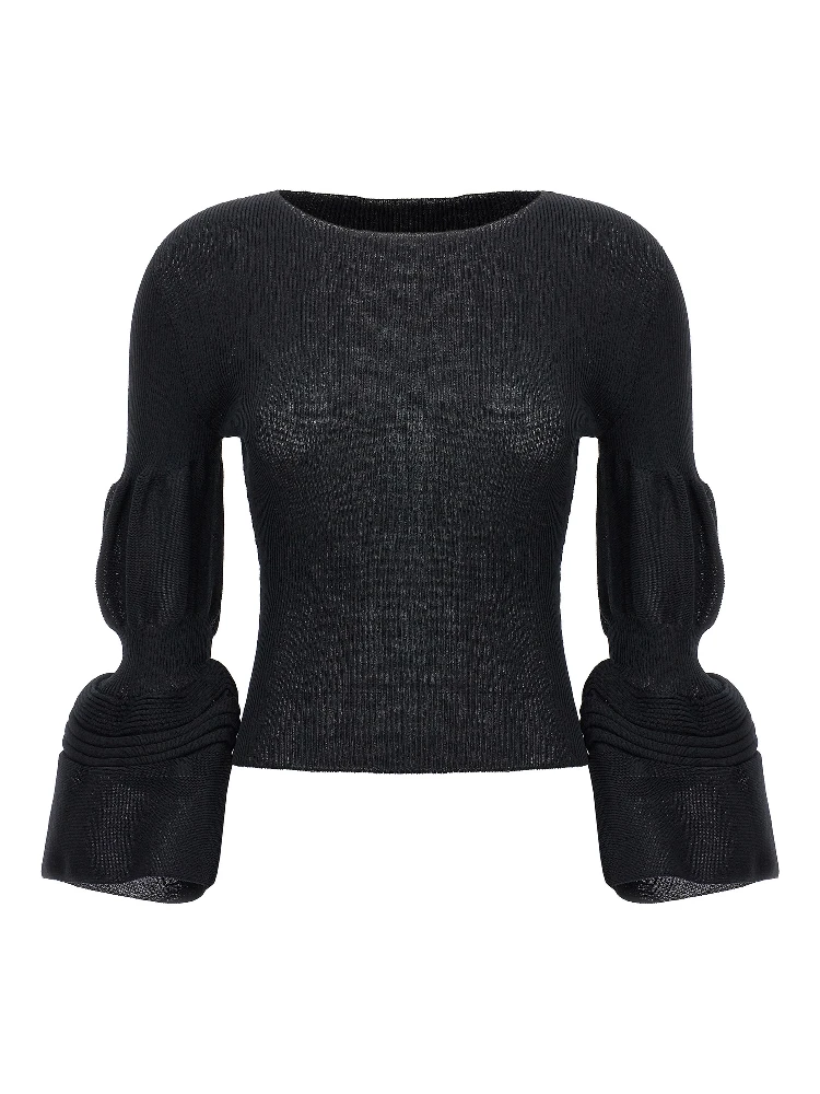 Black Polyester Sweatshirt
