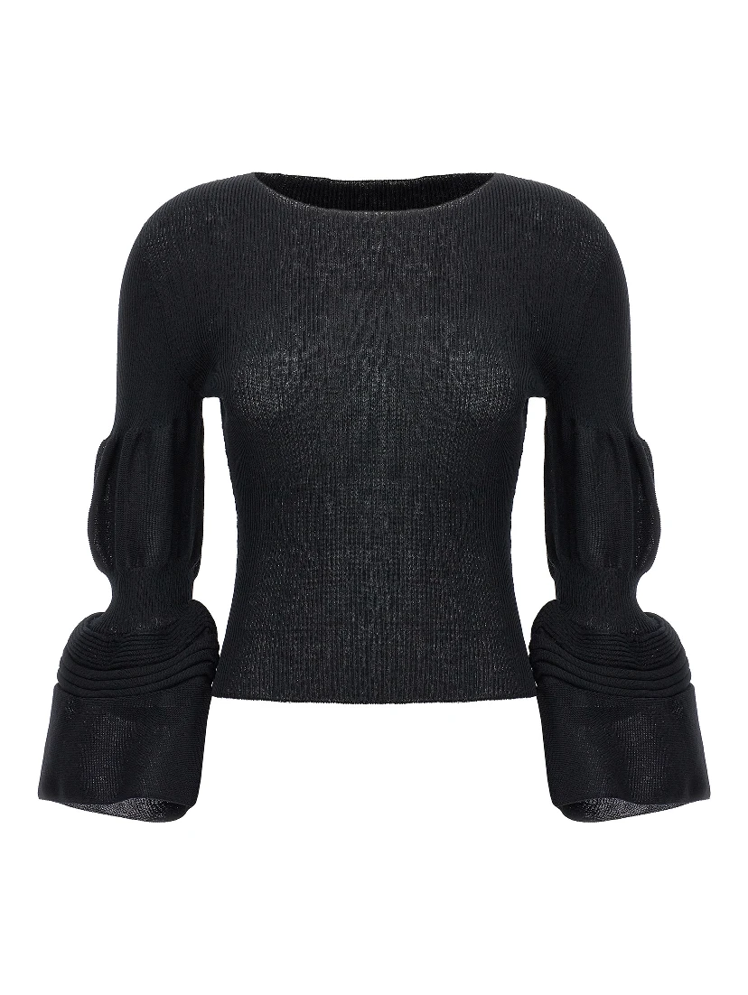 Black Polyester Sweatshirt