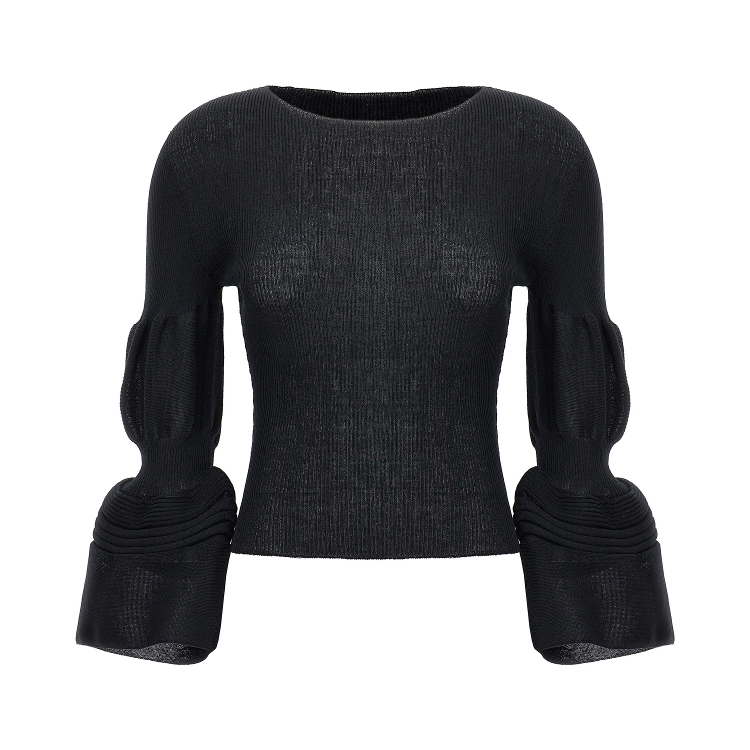 Black Polyester Sweatshirt