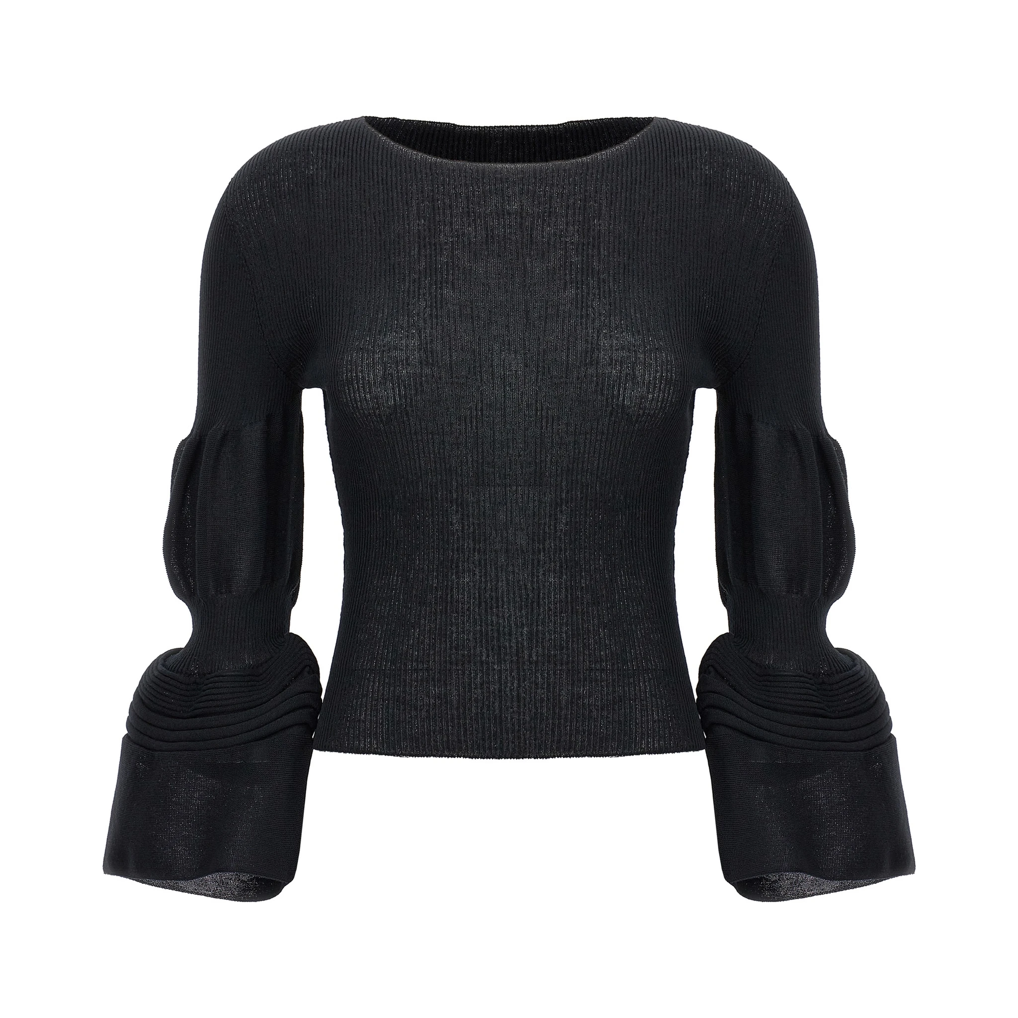 Black Polyester Sweatshirt