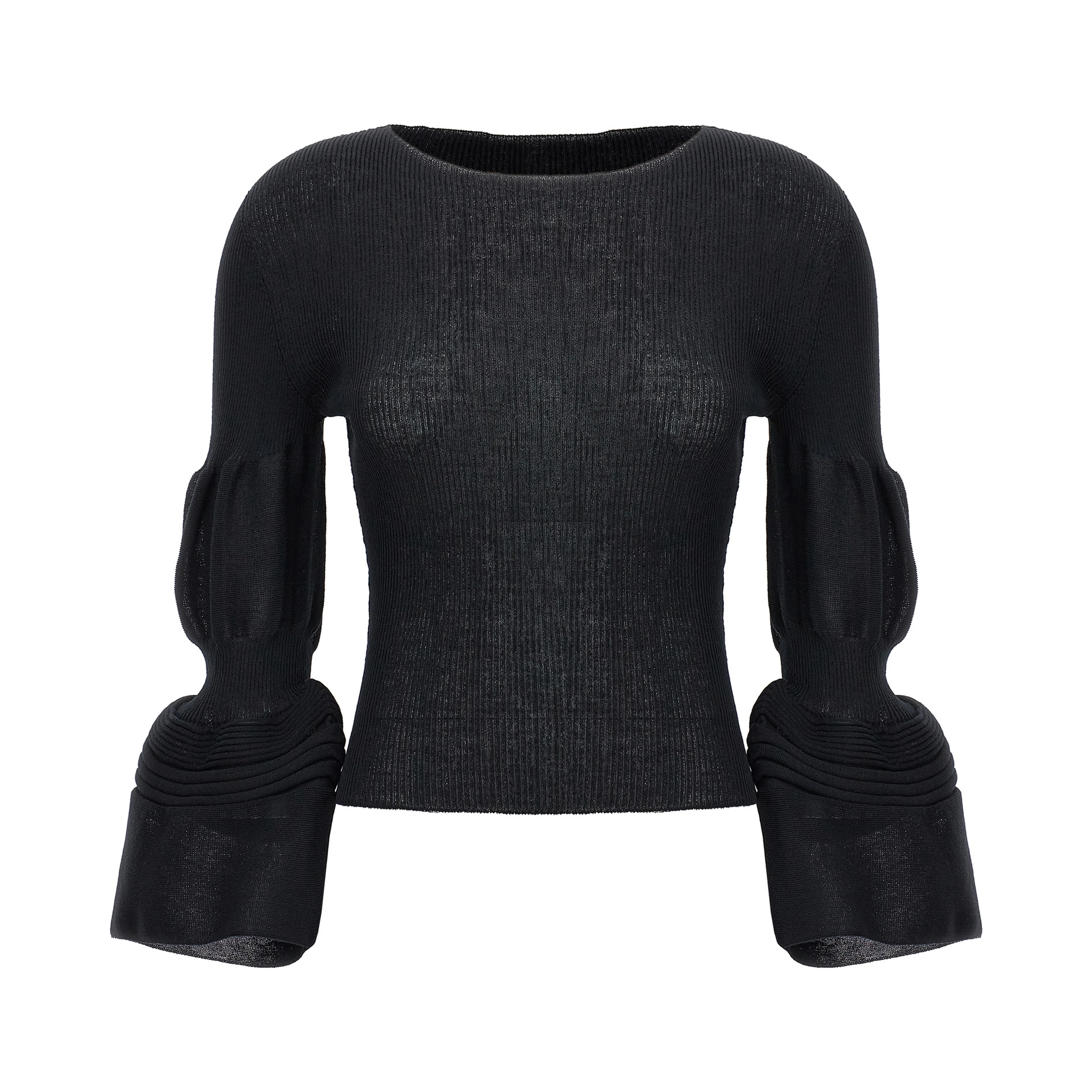 Black Polyester Sweatshirt