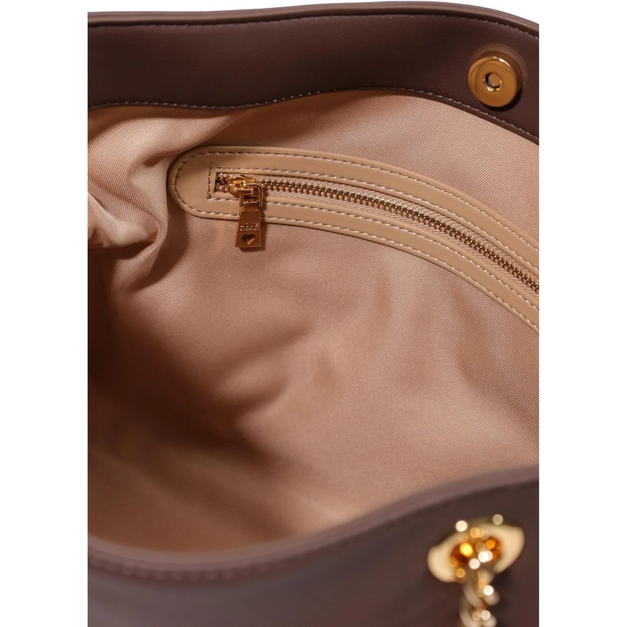 Brown Polyester Handbag