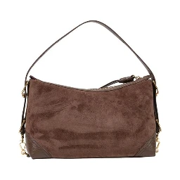 Brown Polyester Handbag