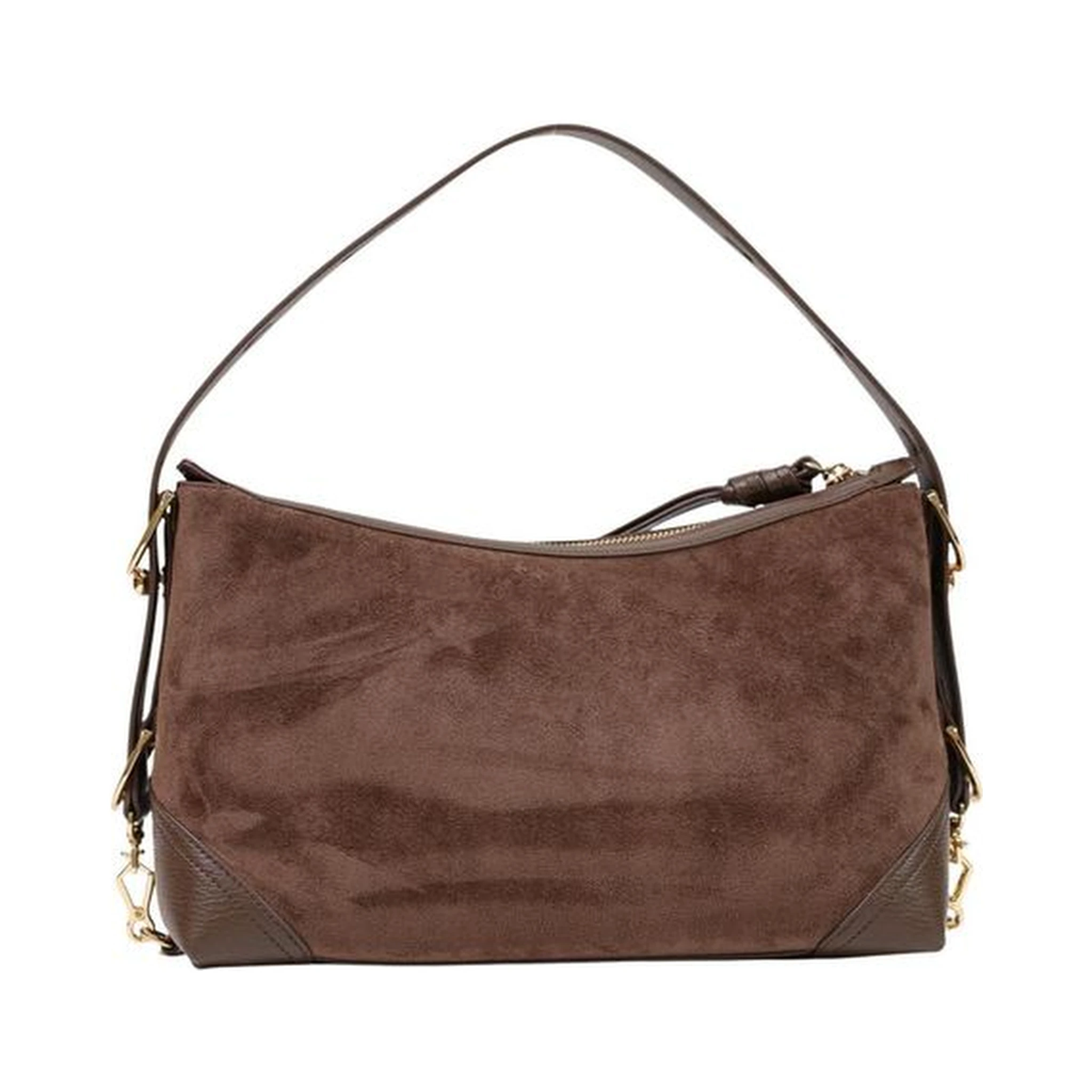 Brown Polyester Handbag
