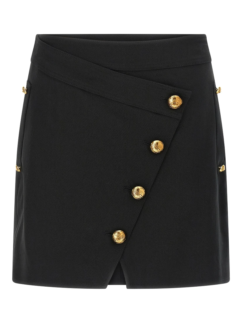 Black Cotton Long Skirt