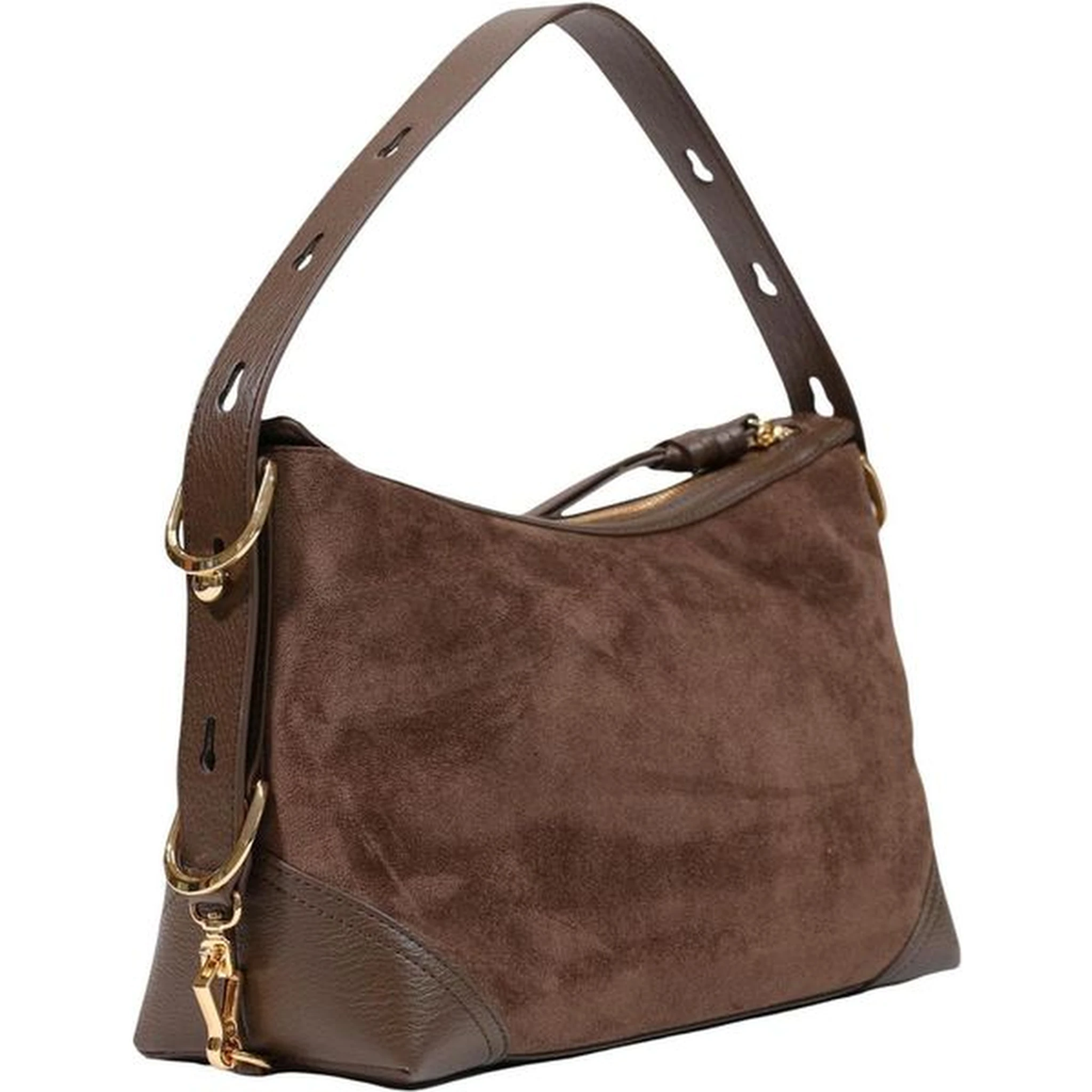 Brown Polyester Handbag