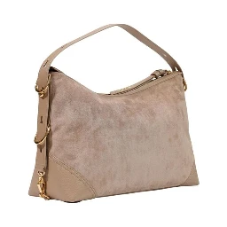 Beige Polyester Handbag