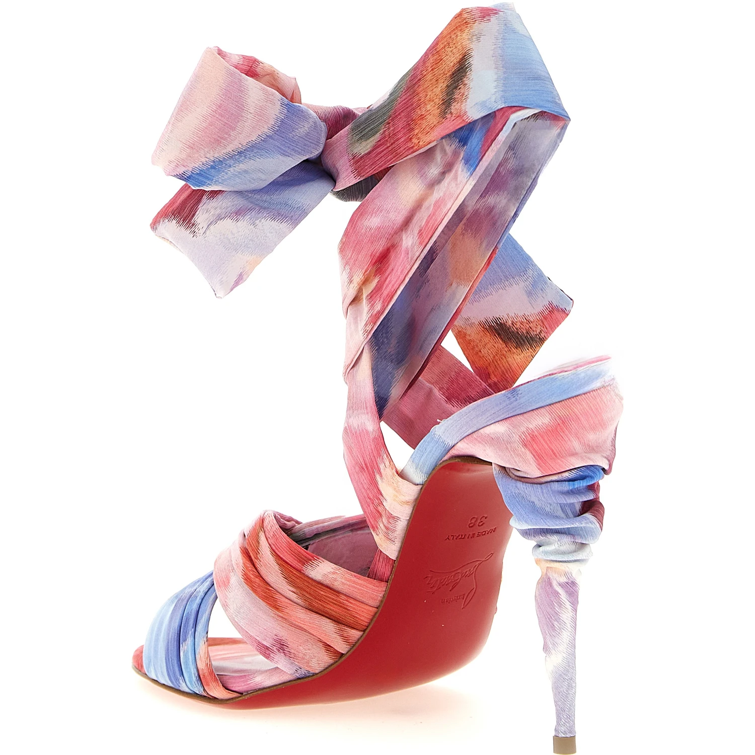 Multicolor Nylon Stiletto Heel Sandals