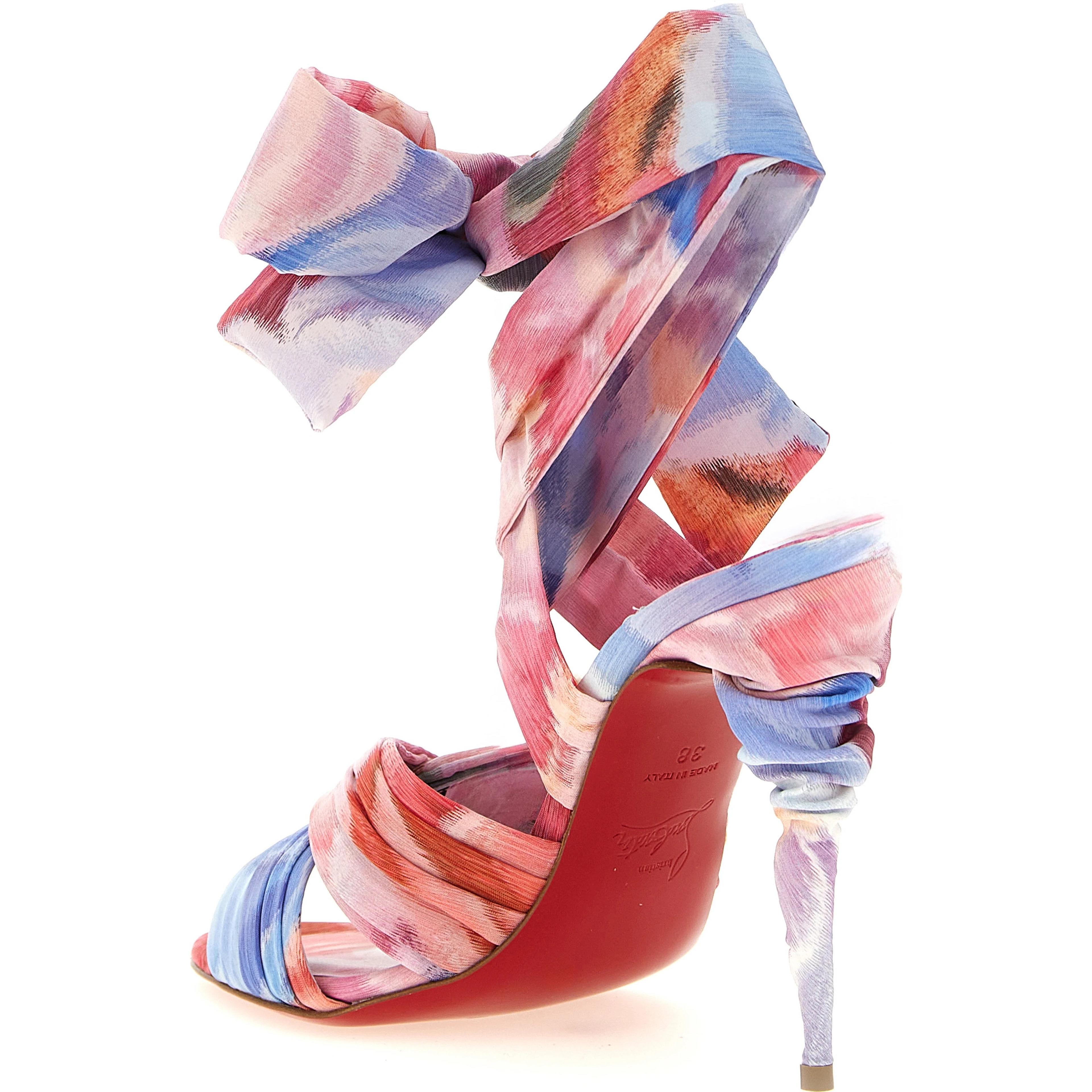 Multicolor Nylon Stiletto Heel Sandals