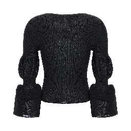 Black Polyester Sweatshirt