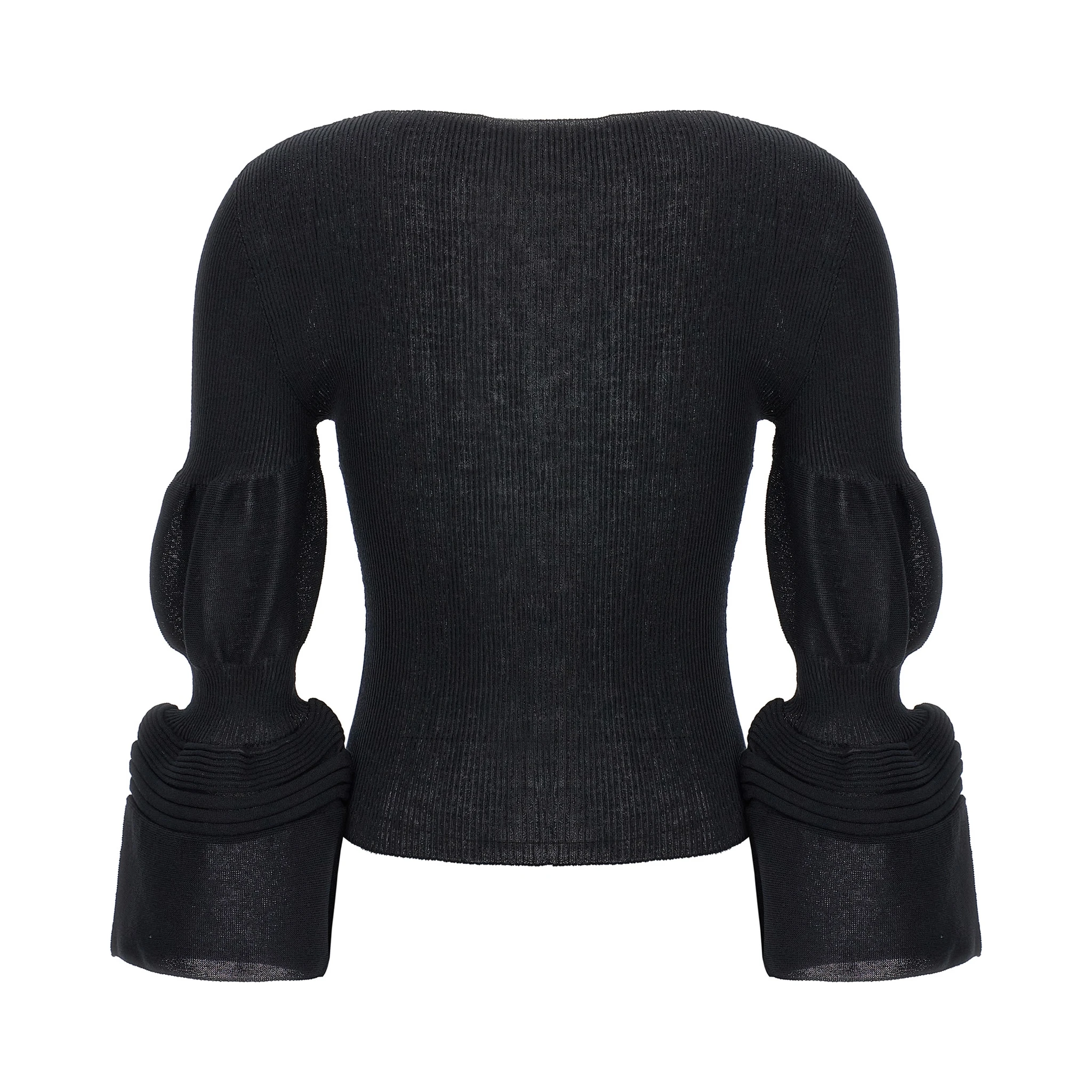 Black Polyester Sweatshirt