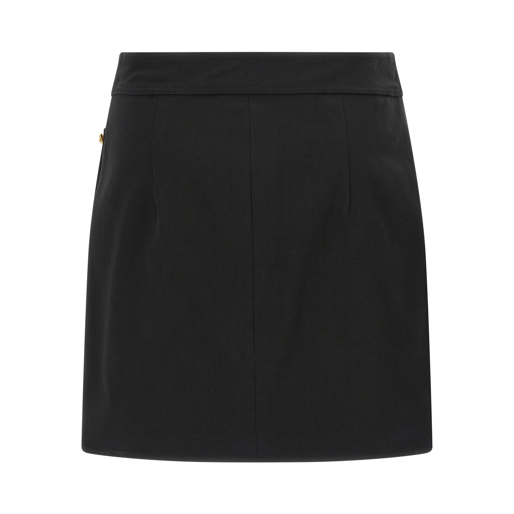 Black Cotton Long Skirt