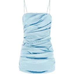 Blue Acetate Short Dress