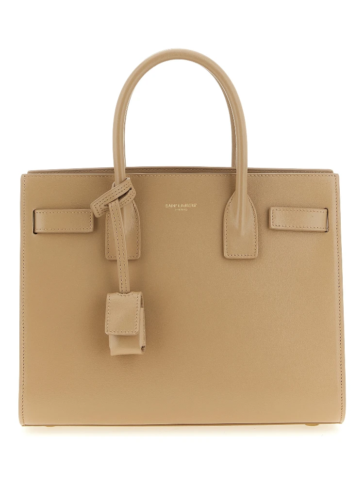 Beige Calfskin Handbag