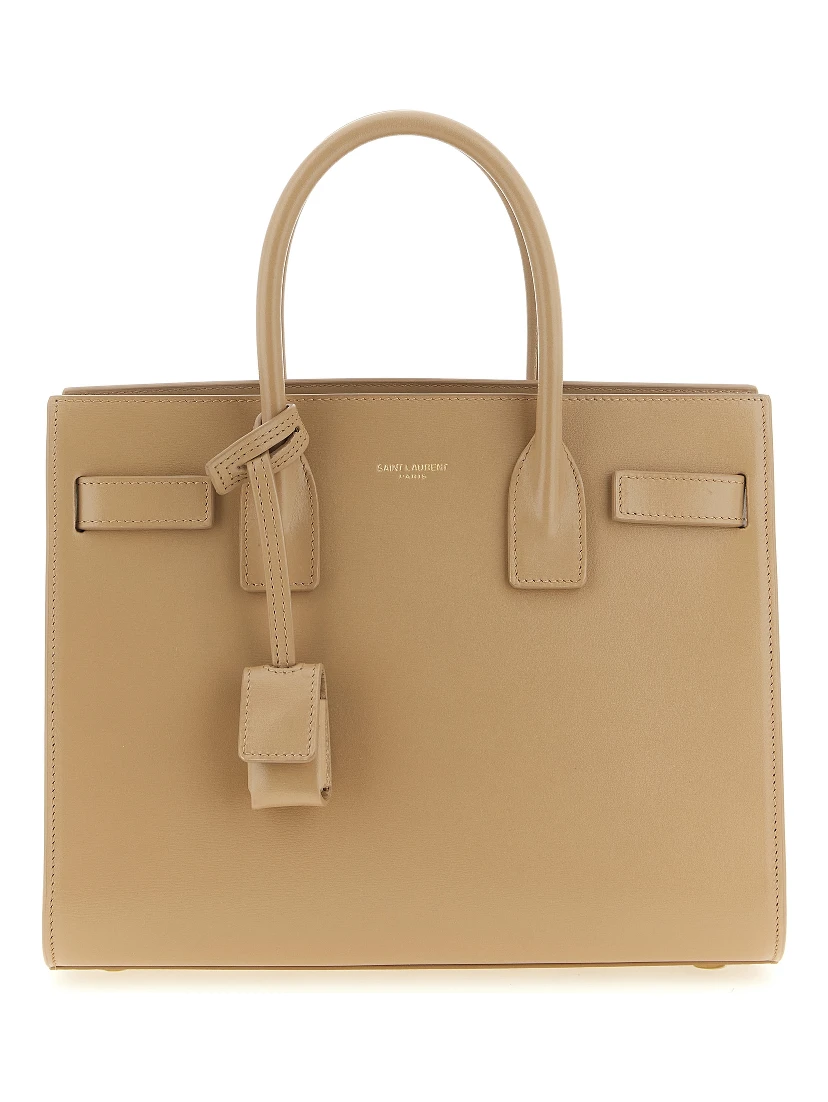 Beige Calfskin Handbag