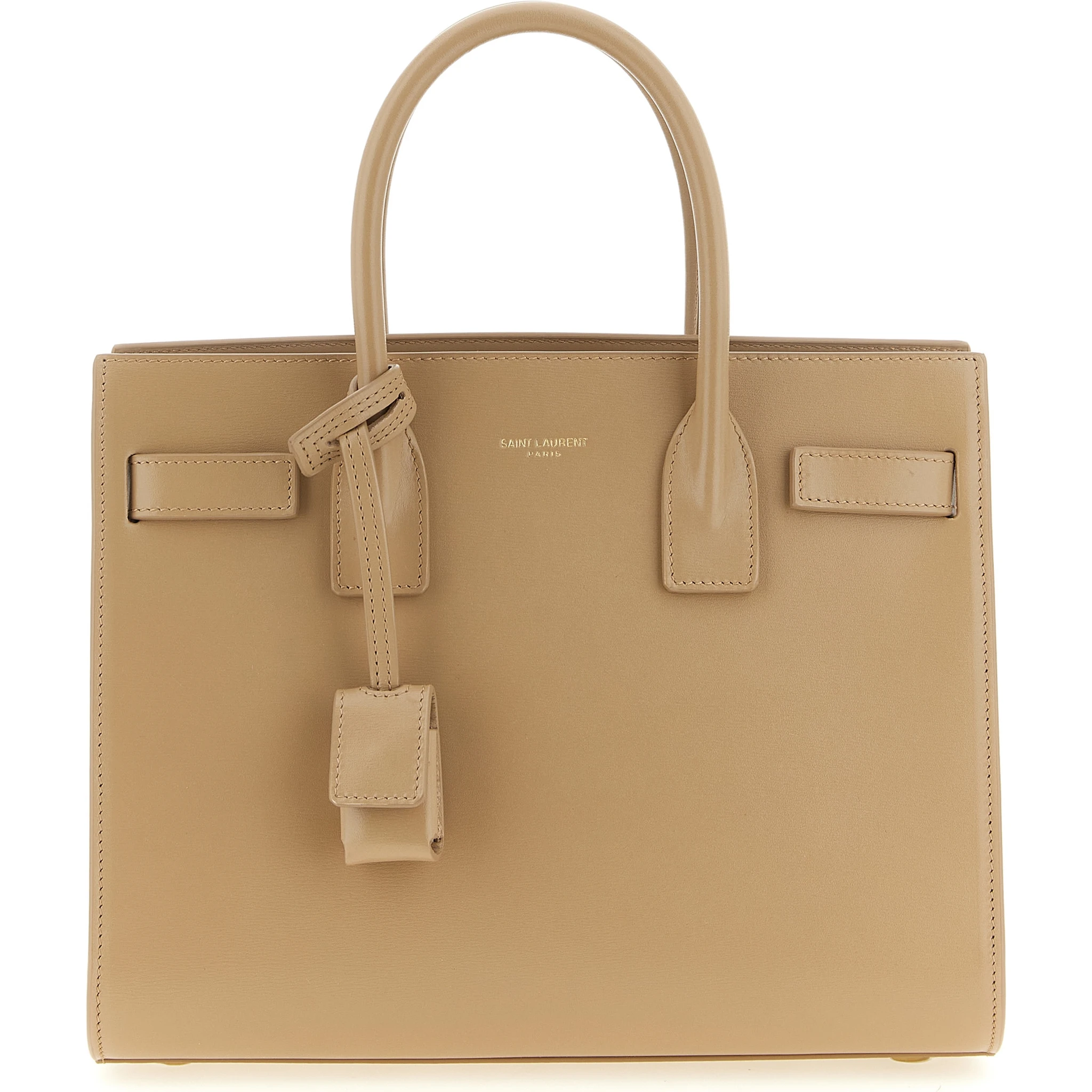 Beige Calfskin Handbag