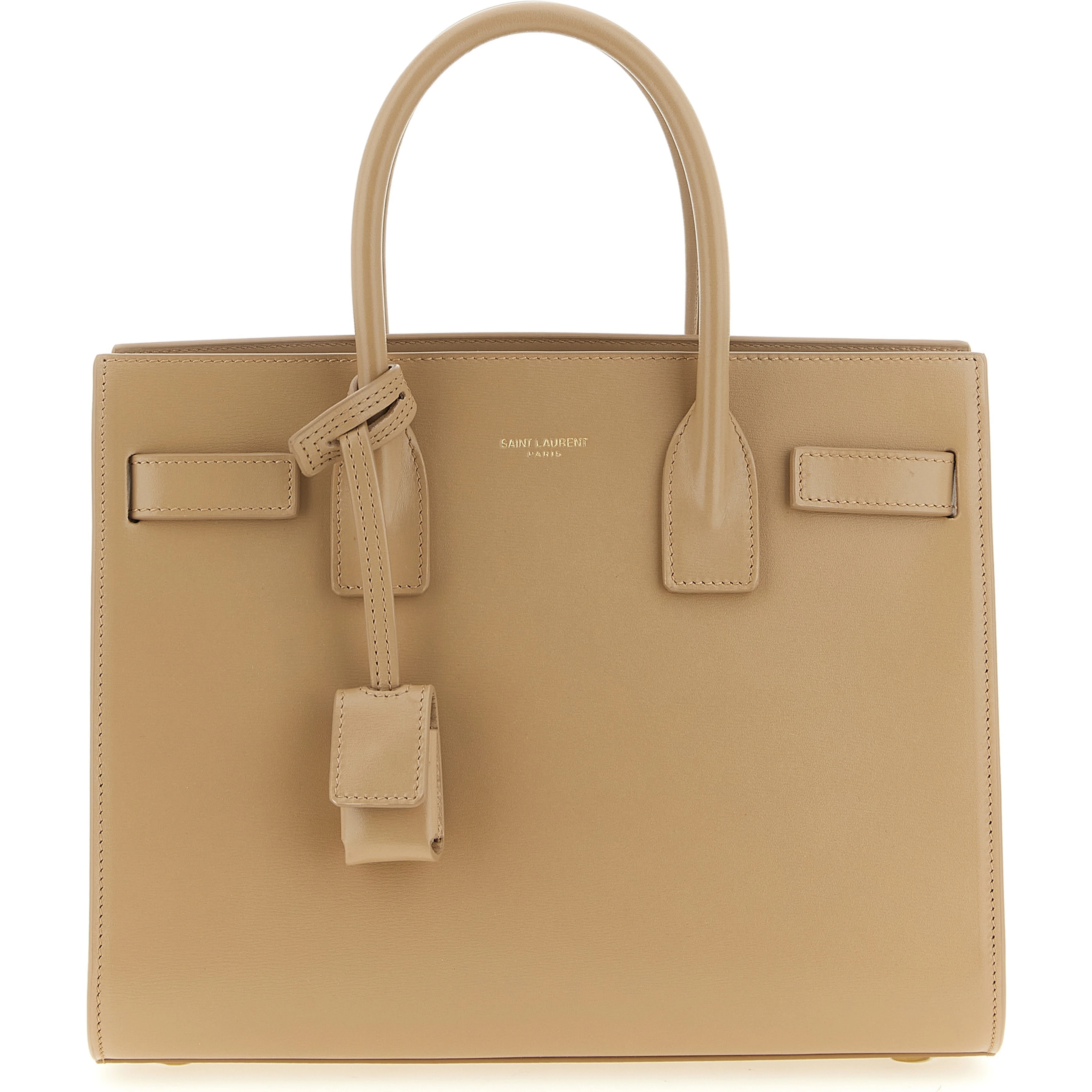 Beige Calfskin Handbag