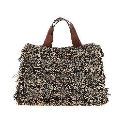 Bicolor Raffia Handbag