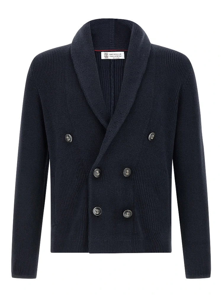 Blue Cotton Cardigan
