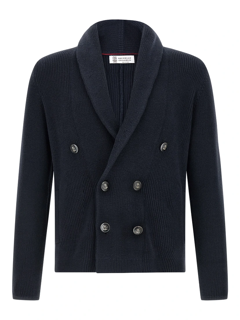 Blue Cotton Cardigan